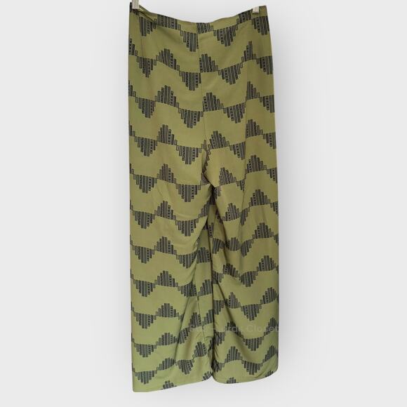 HIIH Hawaii’s Finest Green Wide Leg Pants XL Knotted Waist Beach Resortwear - Picture 7 of 7